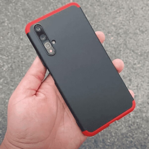 Huawei Nova 5T Protector Gkk negro/rojo