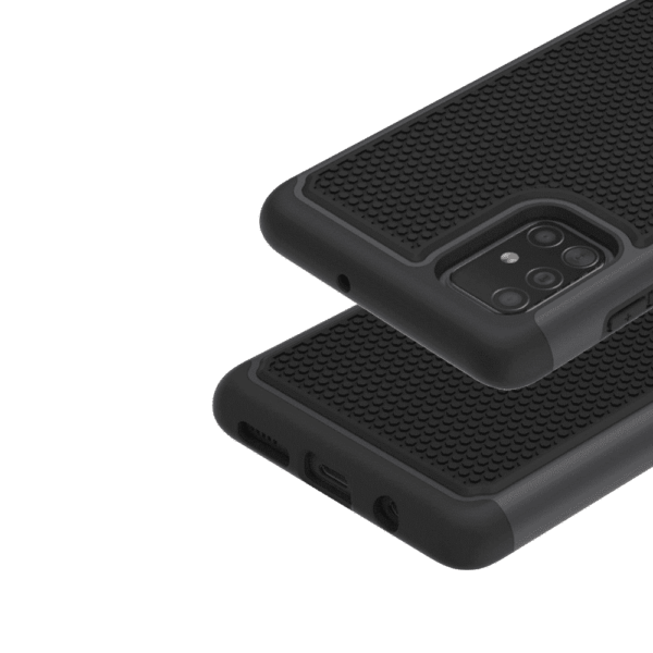Samsung Galaxy A71 Protector Doble Capa anti golpes negro