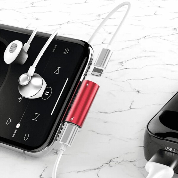 Baseus-Adaptador de Audio 3 en 1 para iPhone