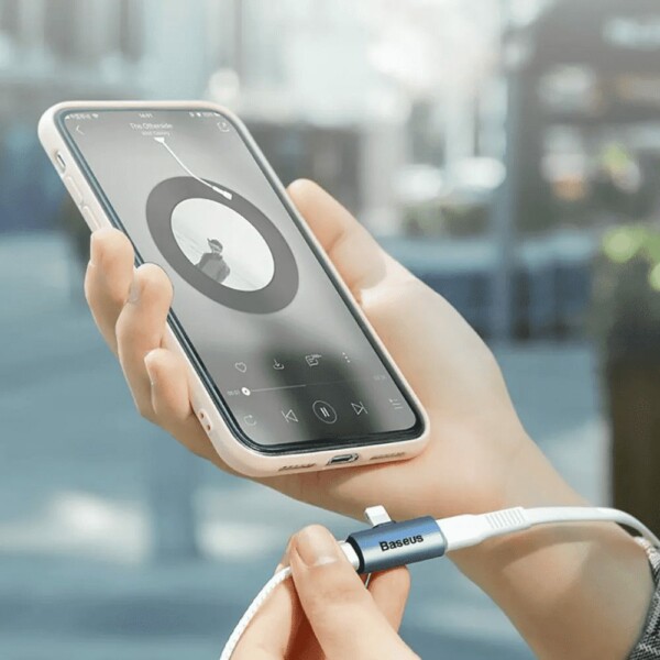 Baseus-Adaptador de Audio 3 en 1 para iPhone