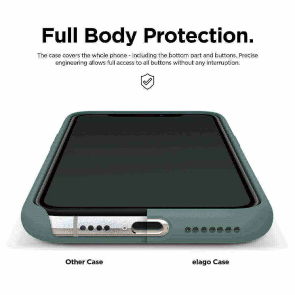 Iphone 11 Pro Max Protector Silicon -Rosado