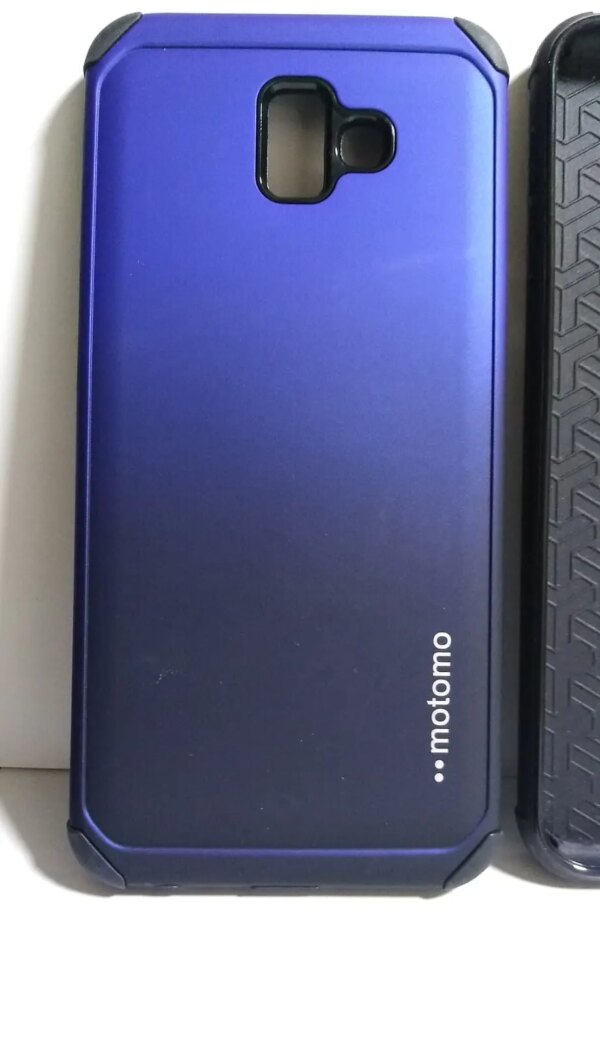 Protector Funda Samsung Galaxy J6 Prime Azul/negro Motomo