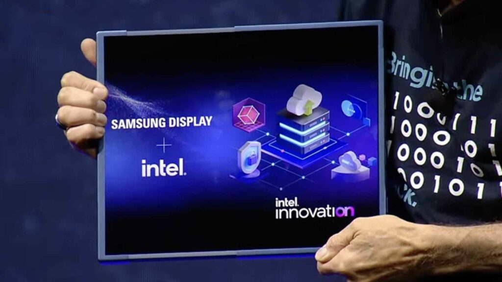 Samsung e Intel han enseñado esta increíble pantalla enrollable que pasa de 13 a 17 pulgadas