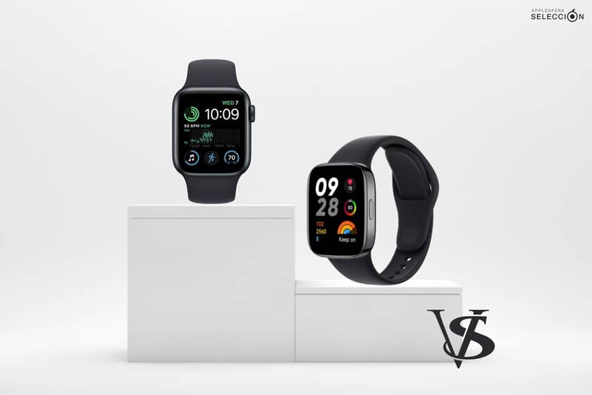 Smartwatch Apple Watch SE (2022) VS Xiaomi Redmi Watch 3: características, diferencias y precios