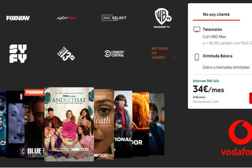 Vodafone no subirá el precio de sus packs de televisión con HBO max